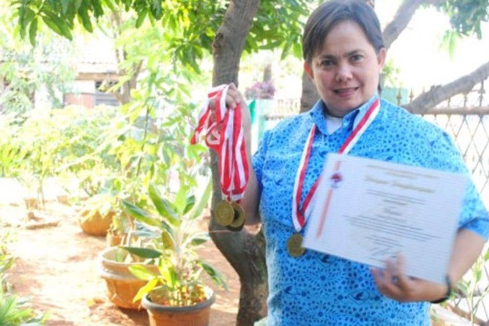 Marina Segedi, mantan atlet pencak silat peraih emas SEA Games 1980. (Situs harianriau.co)