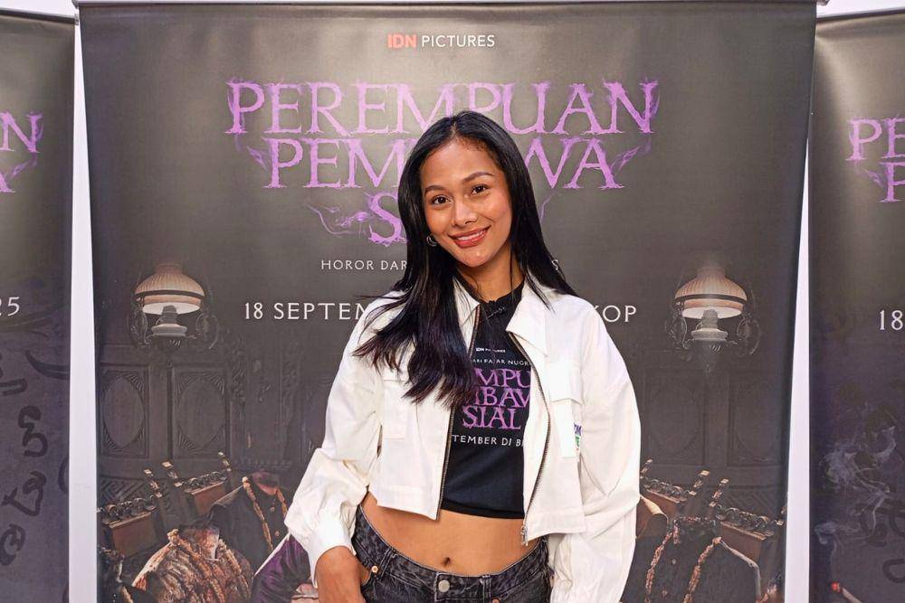 Aurra Kharisma, pemeran Laksmi dan Laweyan di film 'Perempuan Pembawa Sial'. (Dok. POPBELA.com/Evelyn Anggraini)