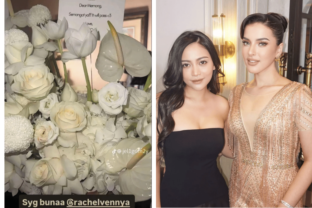 Rachel Vennya kirim bunga putih