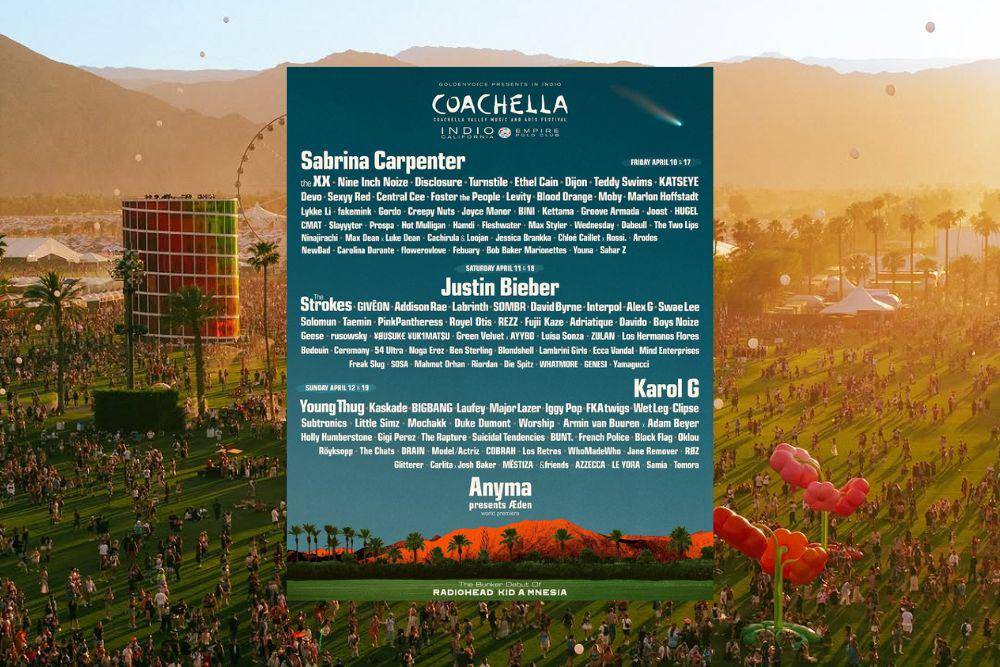 Poster resmi lineup Coachella 2026. (instagram.com/coachella)