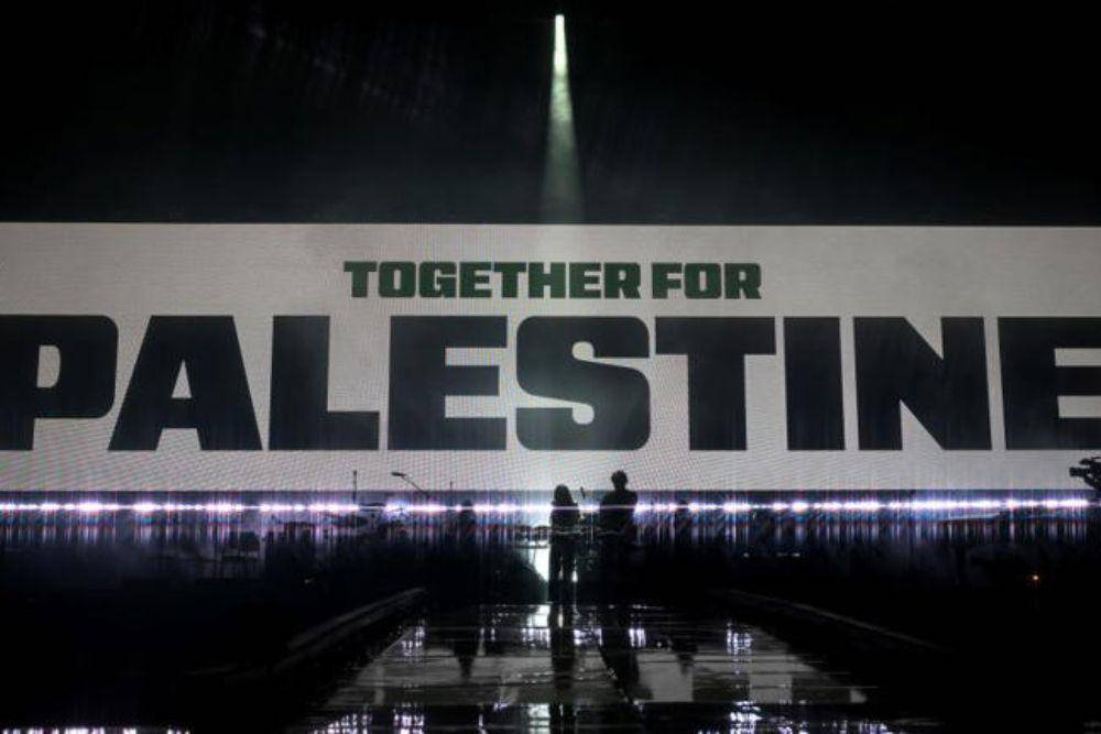 Together for Palestine, konser amal terbesar di Wembley, London. (WireImage/Samir Hussein untuk Getty Images/ABA via edition.cnn.com)