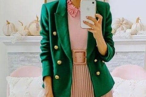 Hijau dengan blush pink pinterest/Blanca Cortes