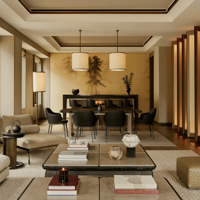 Salah satu ruangan di kamar Aman Suite, Aman New York. (Situs aman.com)