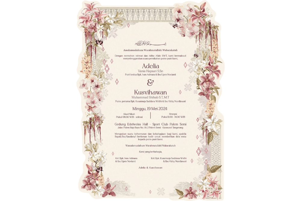 ilustrasi undangan ngunduh mantu tema floral (pinterest.com)