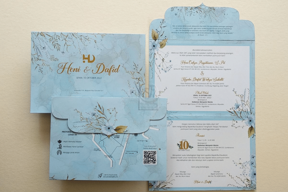 ilustrasi undangan ngunduh mantu nuansa biru (pinterest.com)