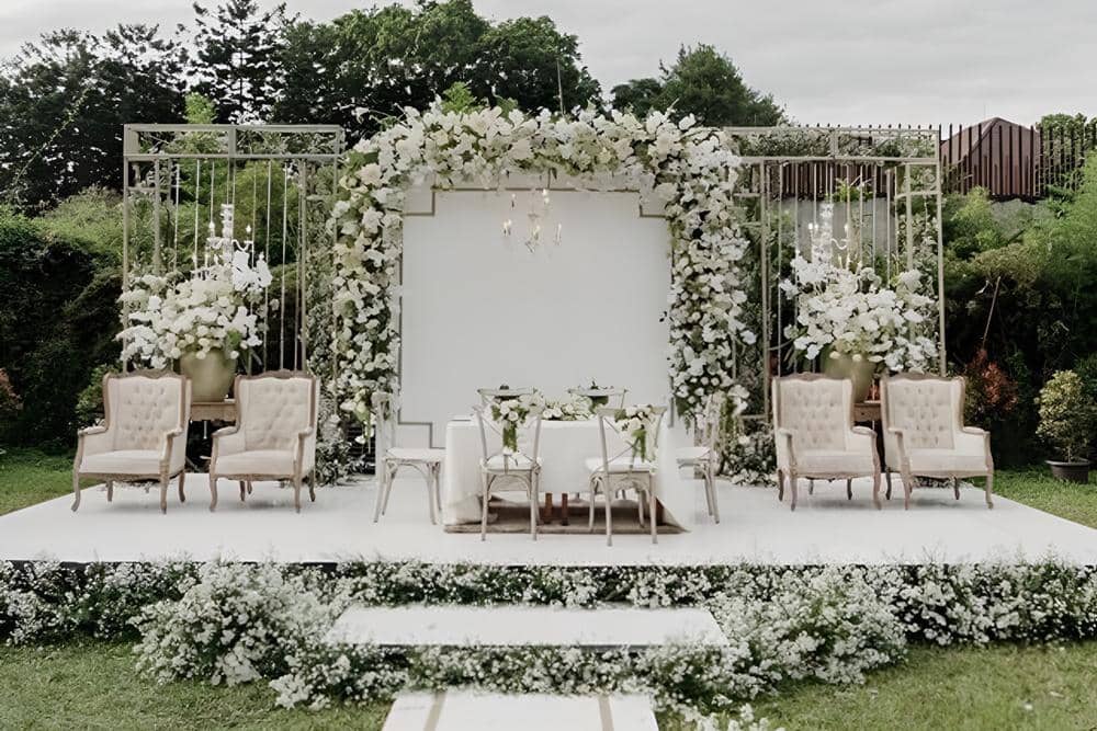 ilustrasi dekorasi pernikahan tema garden party (pinterest.com)