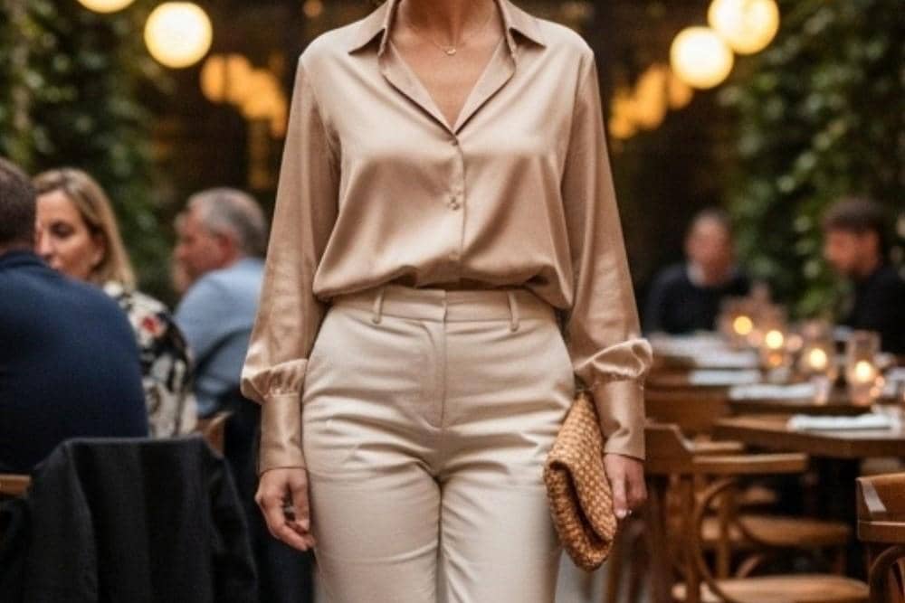 Bahan berkualitas akan membuat warna netral tampak mewah. pinterest/The Style Lab