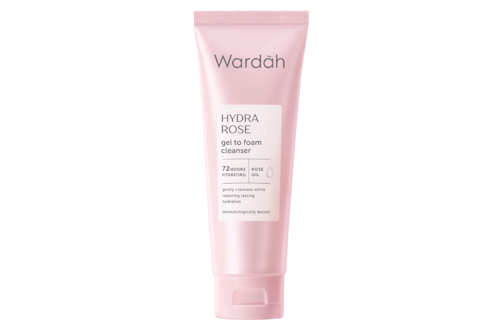 Wardah Hydrarose Facial Gel to Foam Cleanse