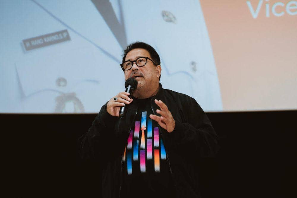 Wakil Gubernur DKI Jakarta, Rano Karno, menyampaikan pidatonya di Press Conference JFW2025. (Dok. Jakarta Film Week 2025)