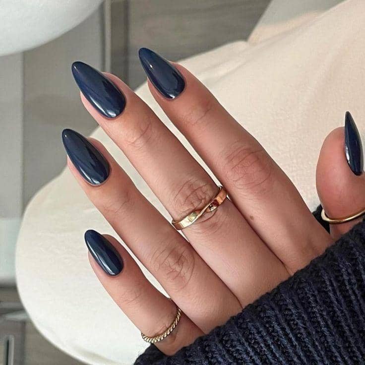 Nail Art Navy Solid