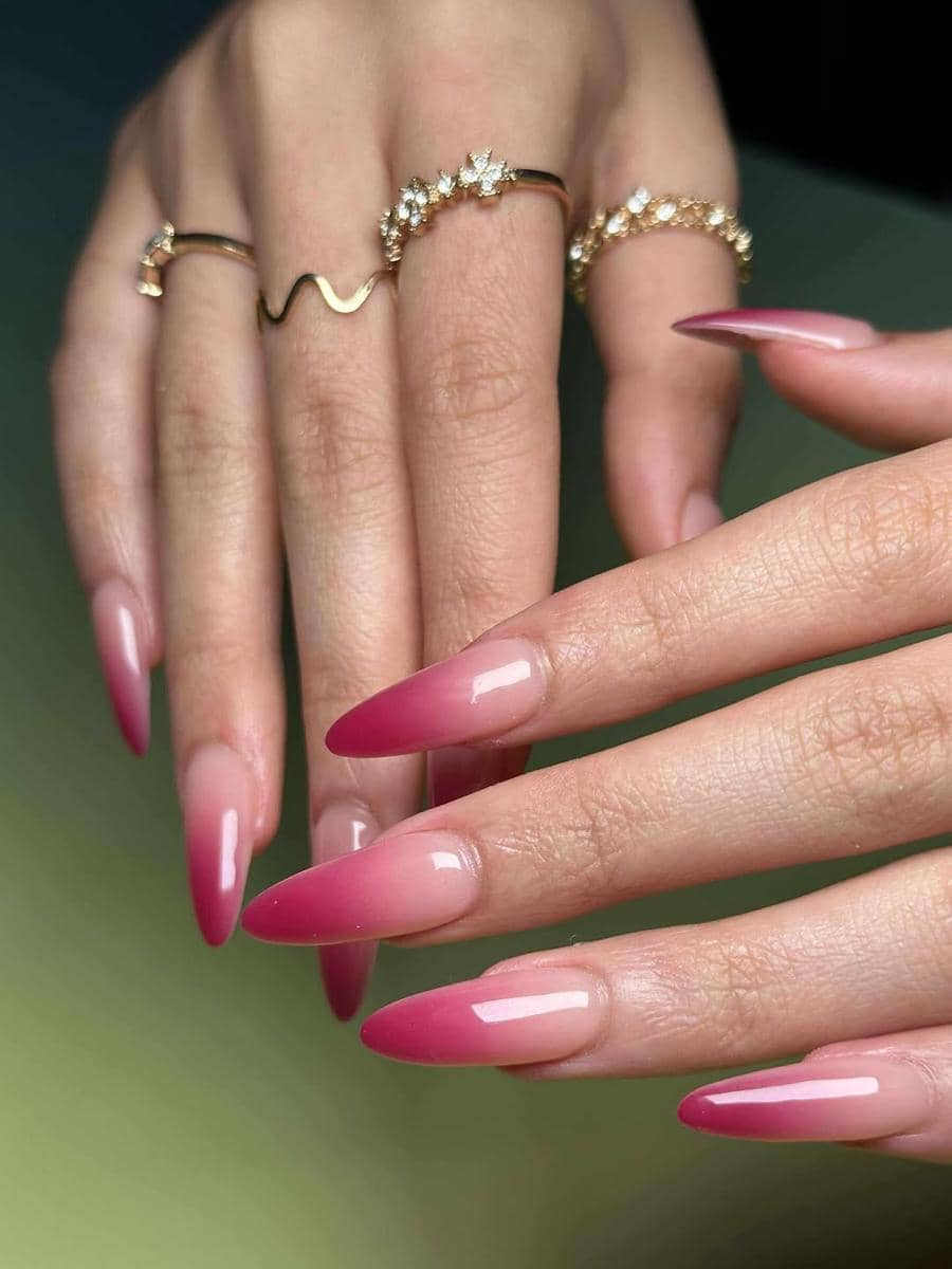 inspirasi nail art warna pink