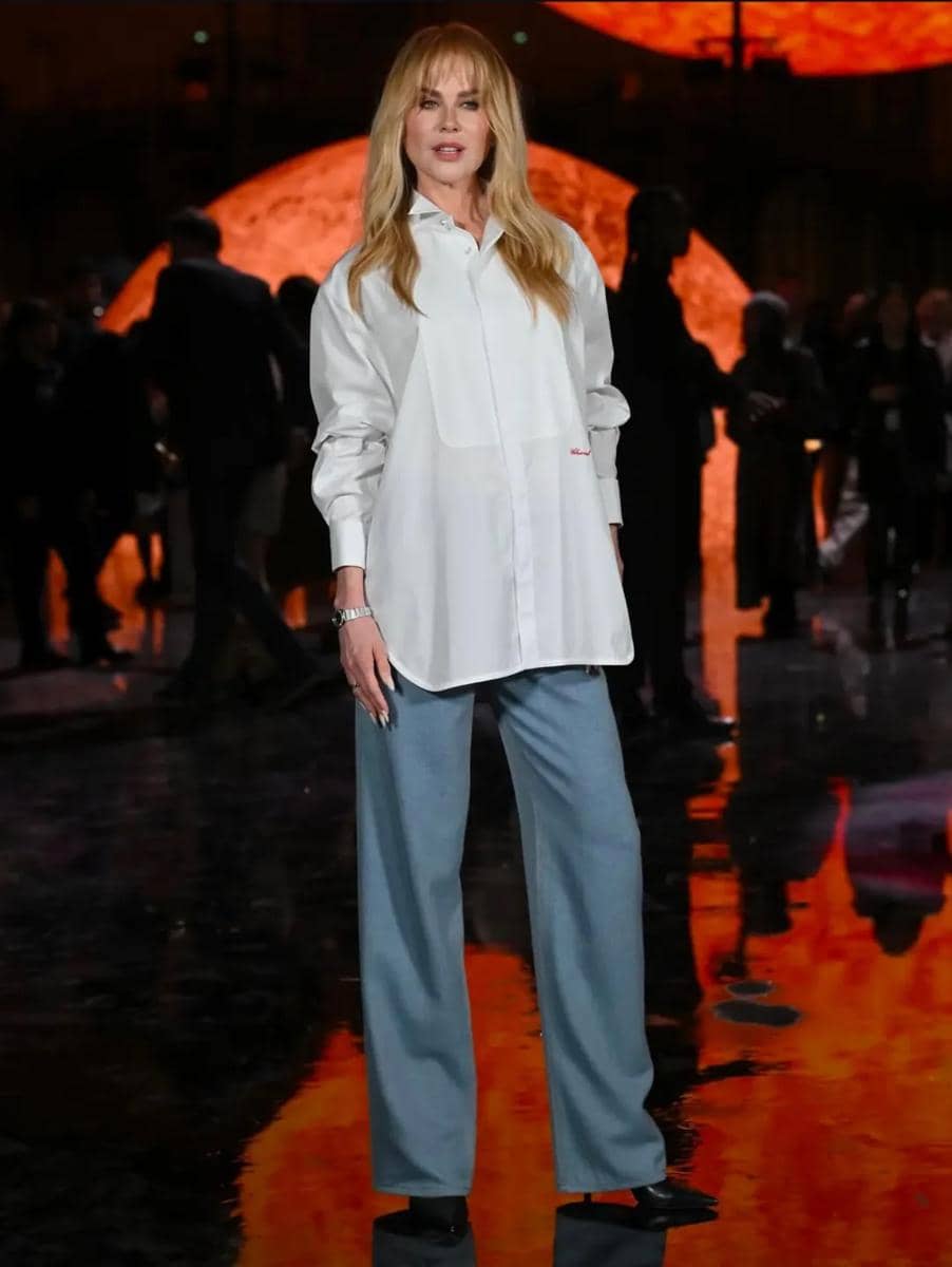 Nicole Kidman wore chanelofficial white 🤍 shirt with Pant Dress at the CHANEL Spring Summe.jpg