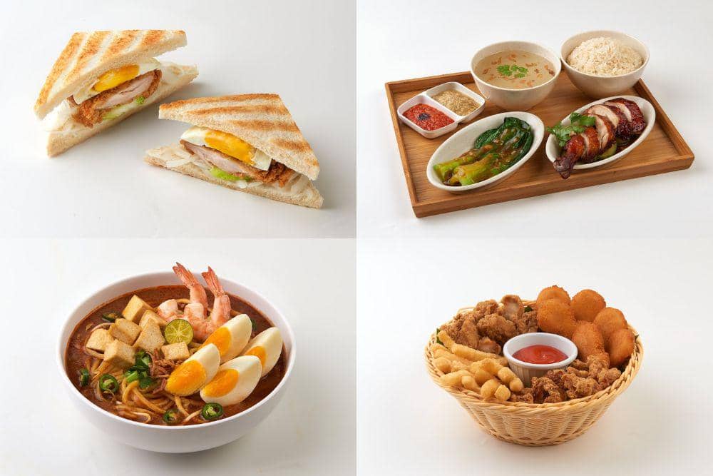 Beragam menu lainnya yang patut dicoba di Toast Box Rest Area KM 57, mulai dari Chicken Chop Sandwich, Mee Rebus hingga Food Platter. (Dok. Toast Box Indonesia)