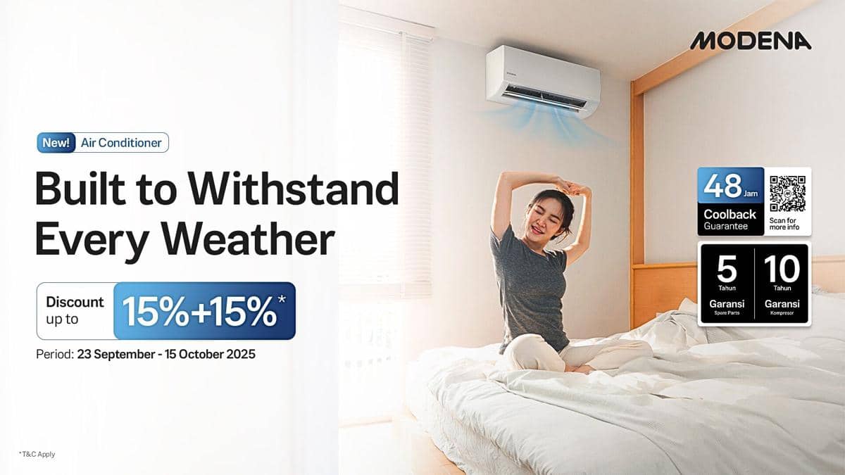 1_MODENA meluncurkan lini produk AC pertama, dirancang dengan teknologi tangguh dan jaminan terbaik terhadap kerusakan.jpg