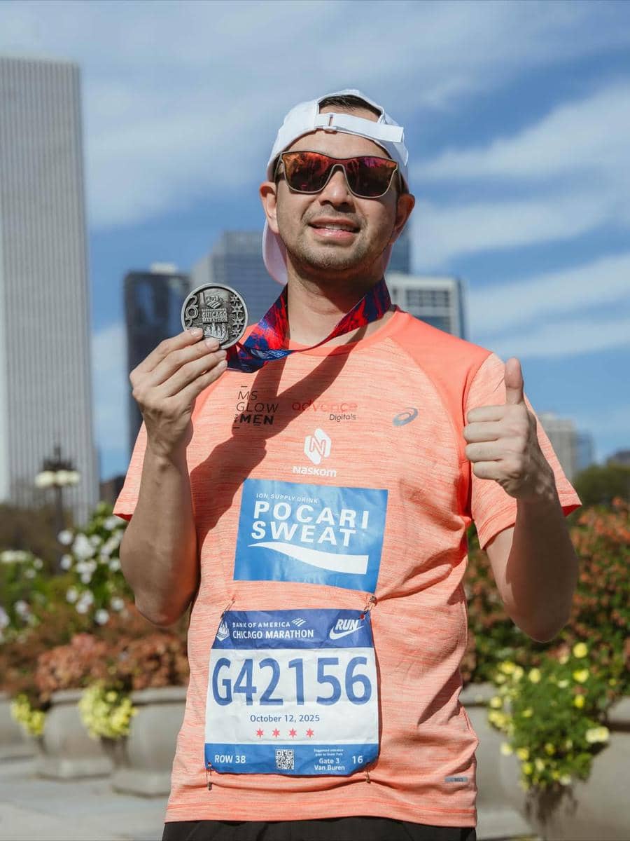 Raffi Ahmad ikut Chicago Marathon 2025