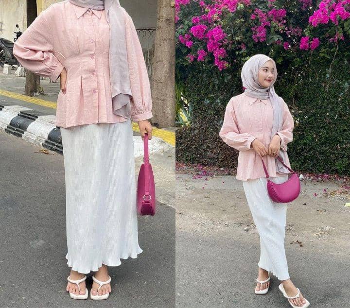 Cara menentukan warna hijab yang cocok dengan OOTD pinkish