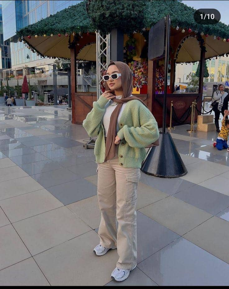 baju sage cocok dengan jilbab warna apa