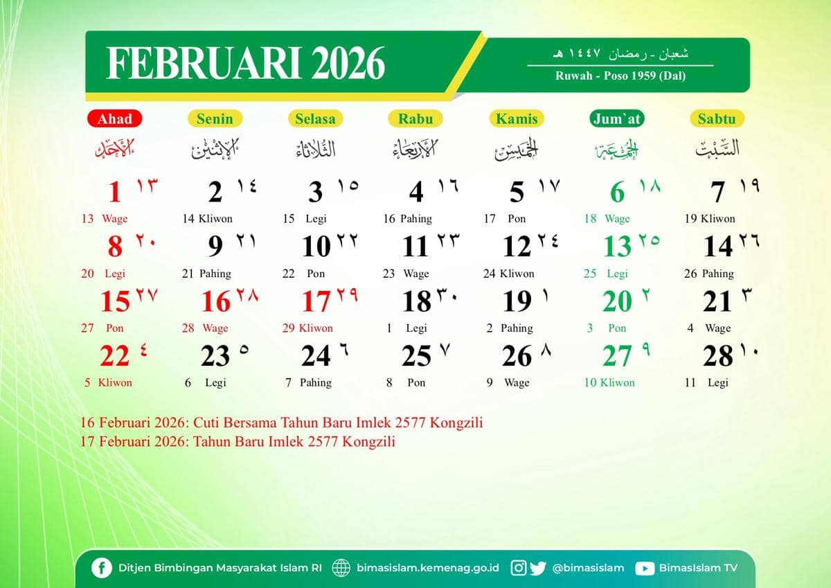 kalender jawa 2026