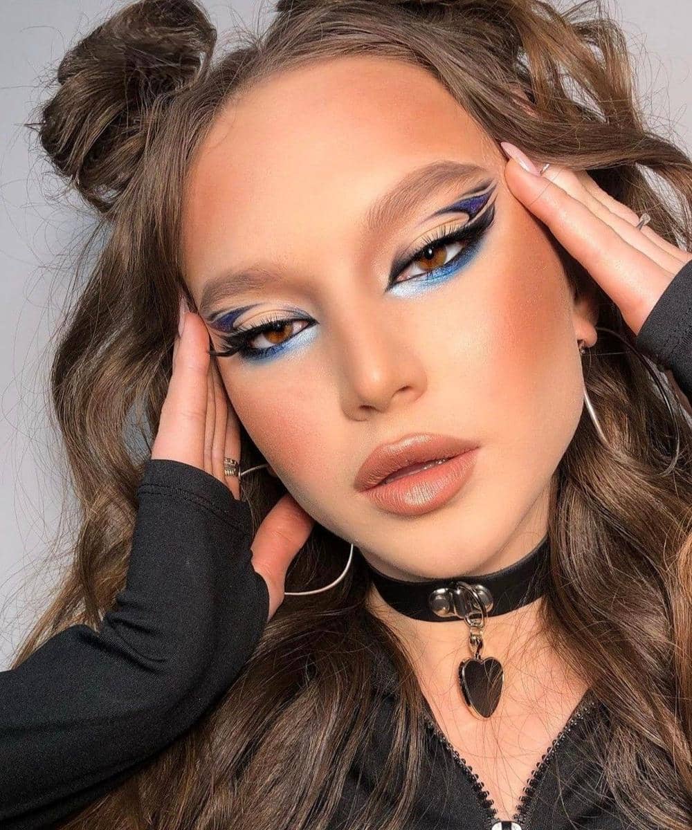 inspirasi eye makeup glam dan futuristik