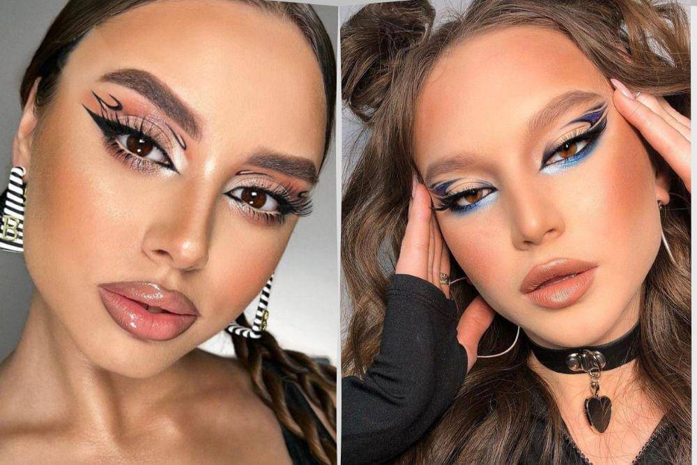 inspirasi eye makeup glam dan futuristik