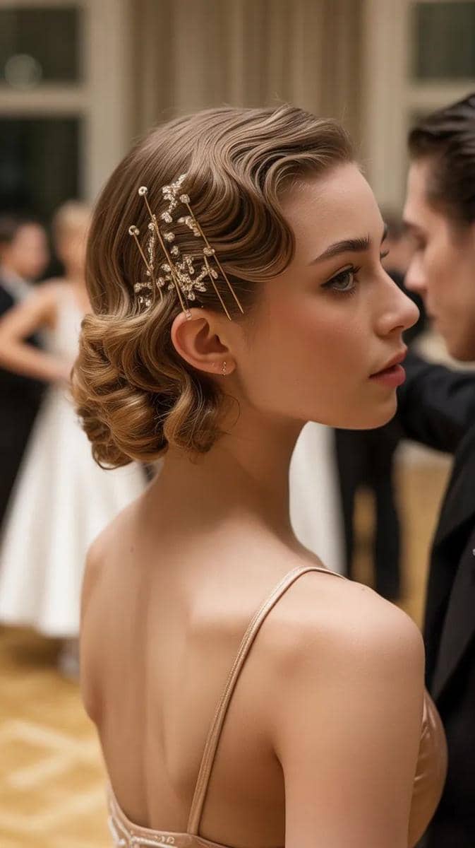 ide styling rambut pendek bergelombang