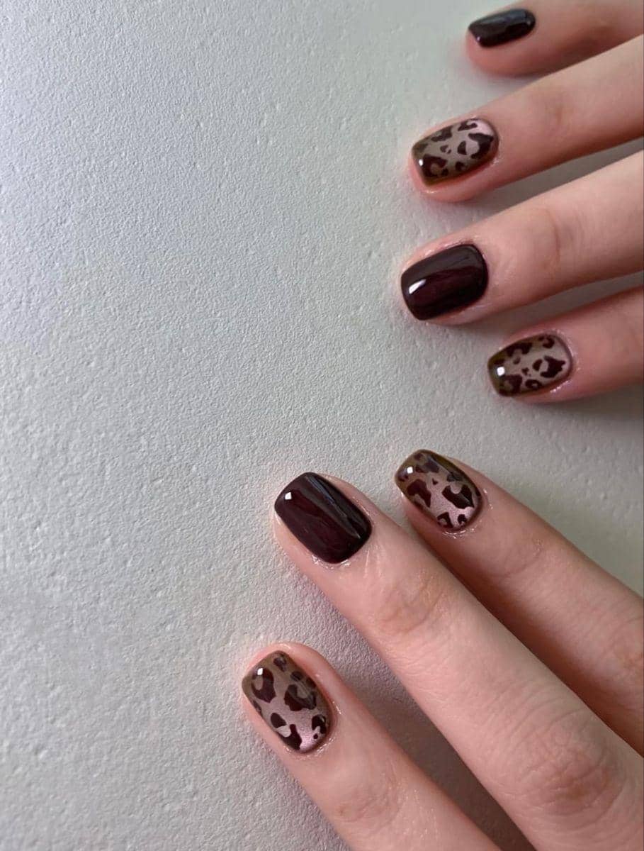 inspirasi nail art nuansa cokelat