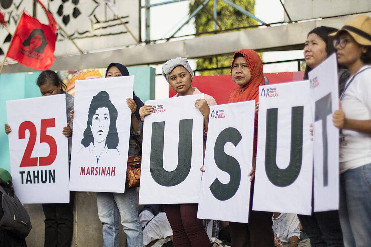 potret demo usut kasus Marsinah