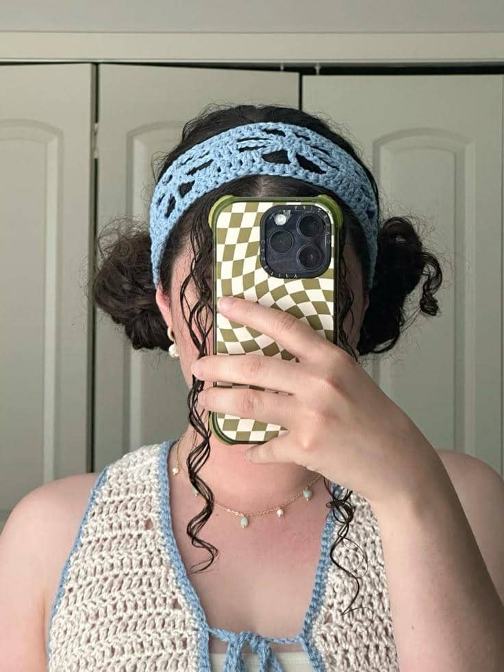 ide styling rambut dengan crochet headband