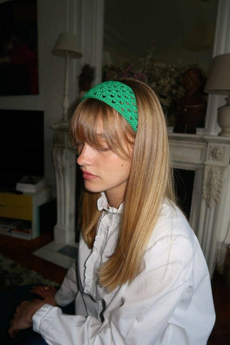 ide styling rambut dengan crochet headband