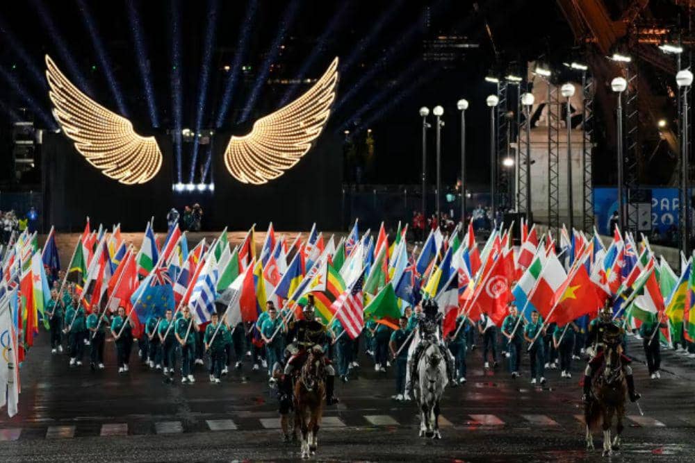 Parade bendera Olimpiade Paris 2024. (Dok. IOC)