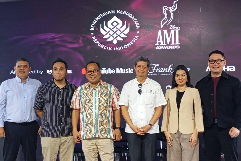 Konferensi pers Malam Puncak 28 Tahun AMI Awards yang diadakan di Parle Senayan pada Kamis siang, (13/11/2025). (Dok. POPBELA.com/Evelyn Anggraini)