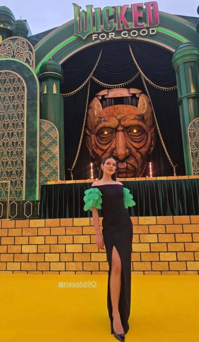 Raisa tampil elegan dalam balutan gaun hitam