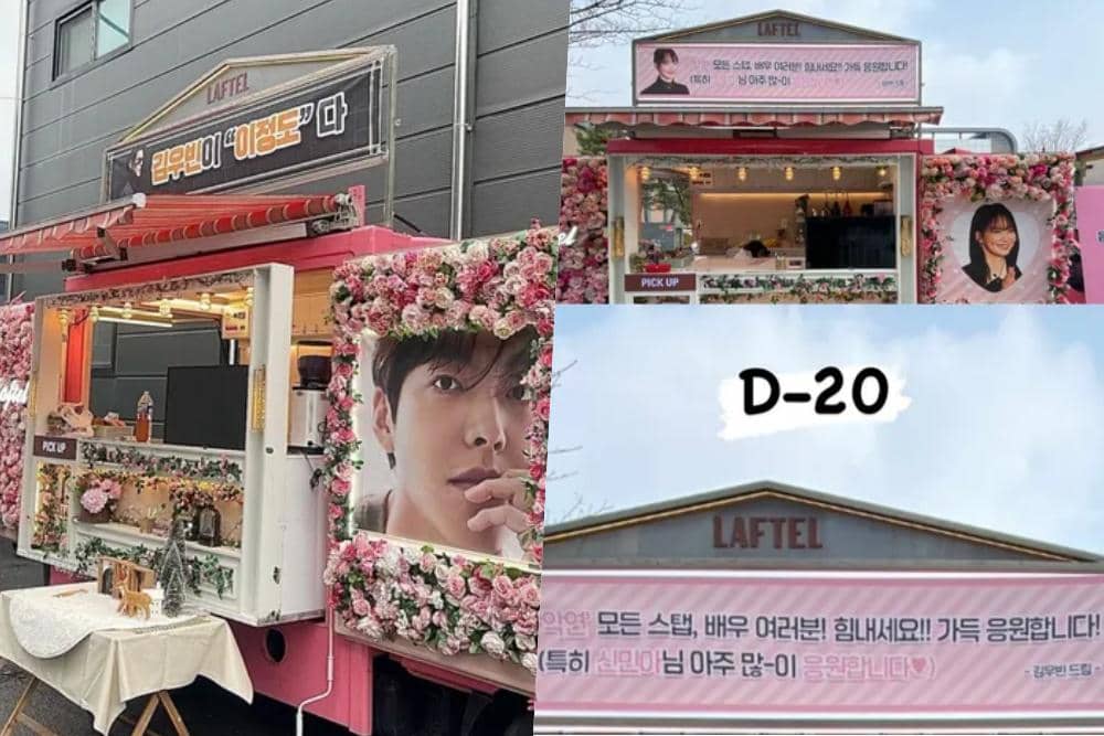 Shin Min Ah dan Kim Woo Bin sering mengirimkan food truck di lokasi syuting