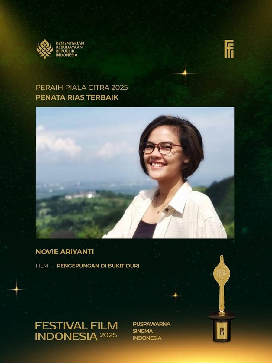 Piala Citra FFI 2025 kategori Penata Rias Terbaik diberikan kepada Novie Ariyanti untuk film Pengepungan Di Bukit Duri.