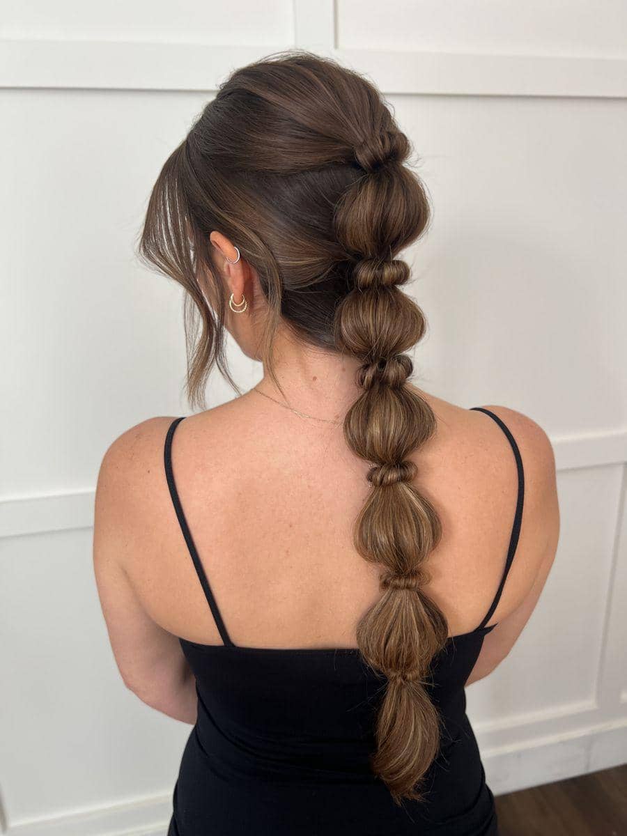 variasi braided ponytail