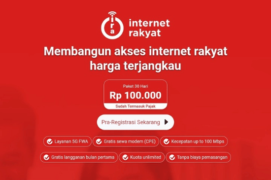 Harga paket, fitur, dan perangkat yang disertakan pada internet rakyat