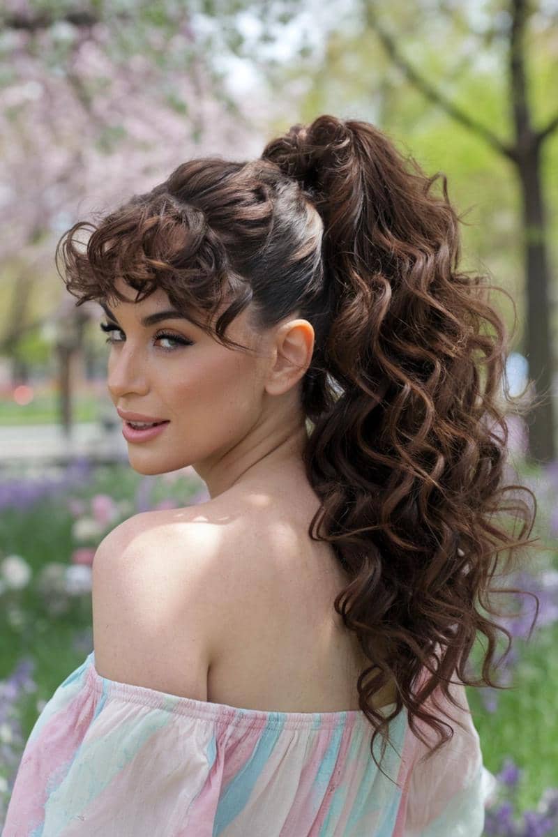 variasi high ponytail