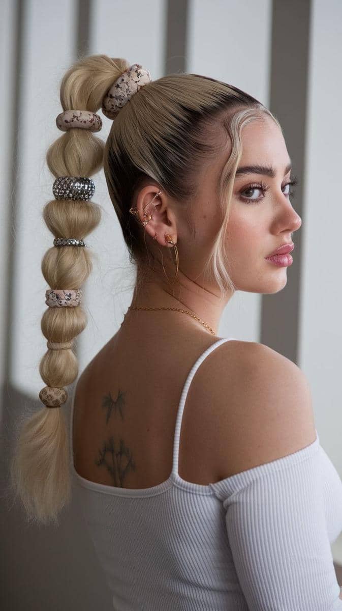 variasi high ponytail