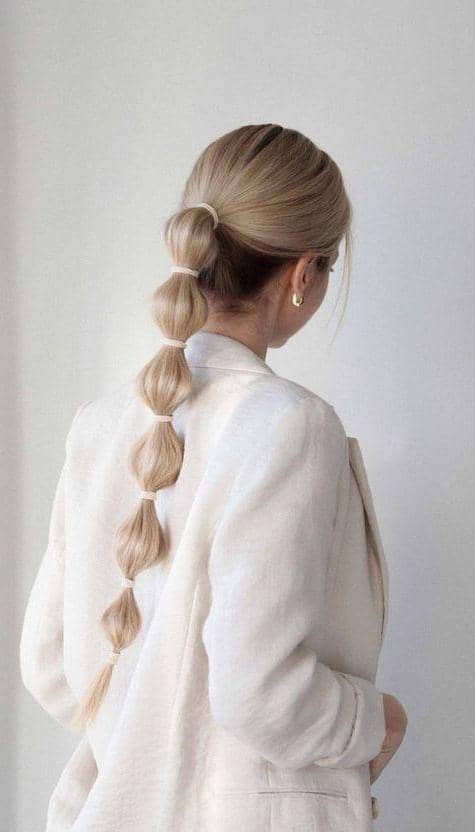 variasi low ponytail