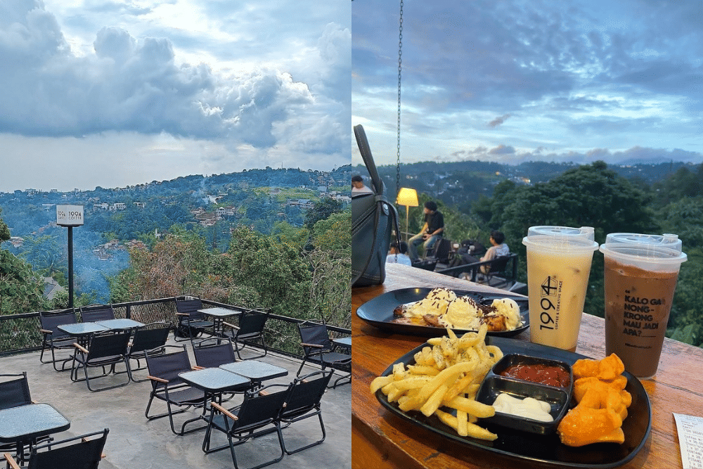 Coffee shop view gunung di Bandung