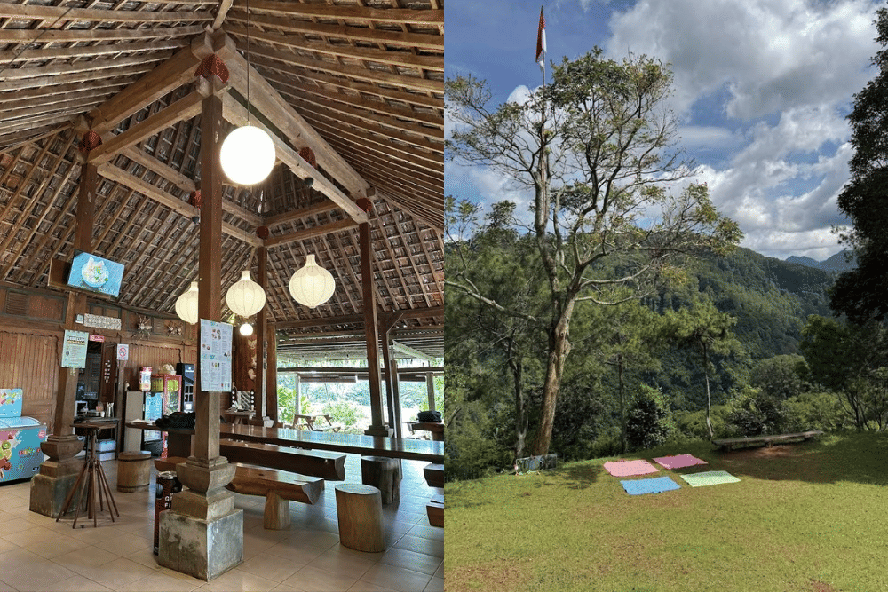 Coffee shop view gunung di Bandung