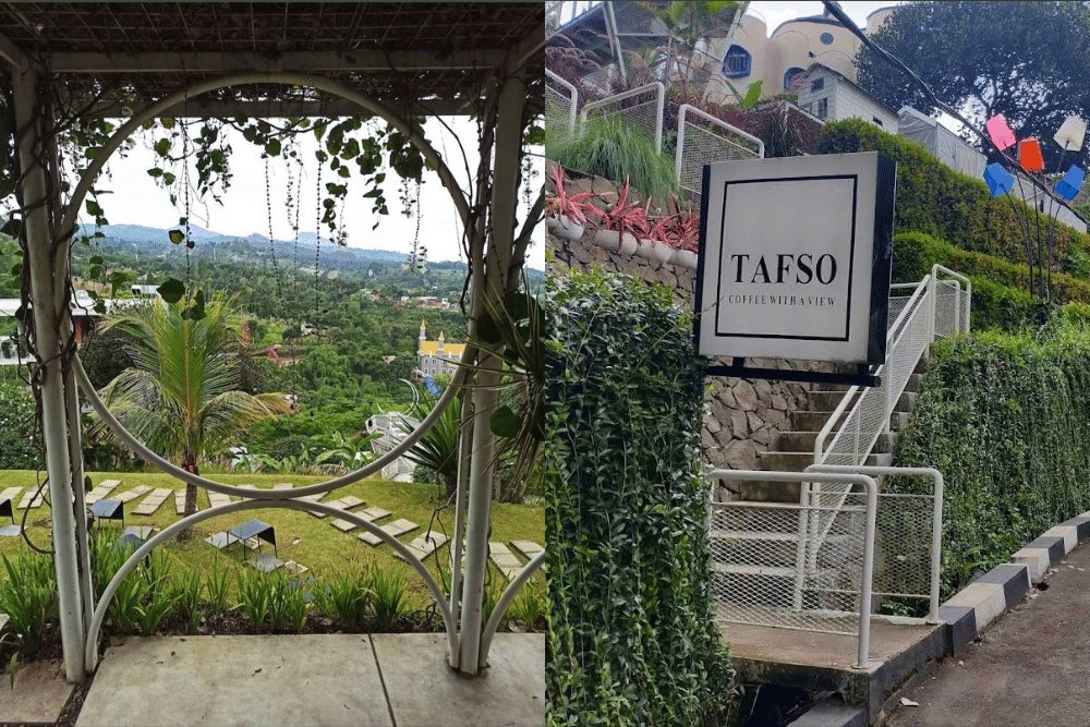 Coffee shop view gunung di Bandung