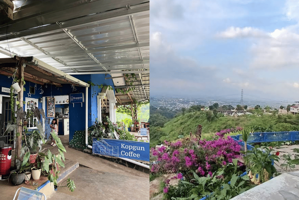 Coffee shop view gunung di Bandung