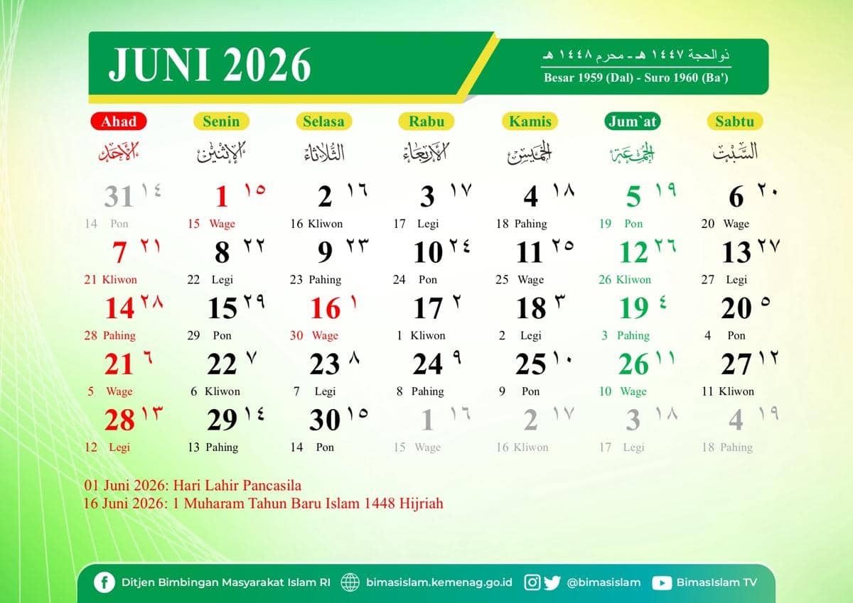 Kalender 2026 Juni