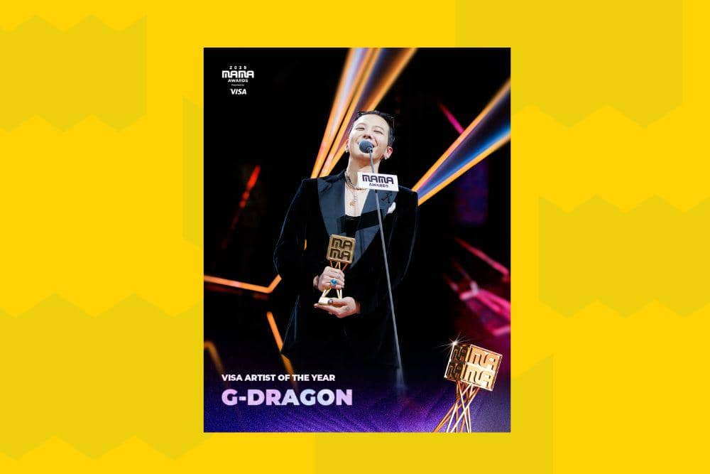 G-DRAGON memenangkan kategori Artist of the Year di MAMA Awards 2025.