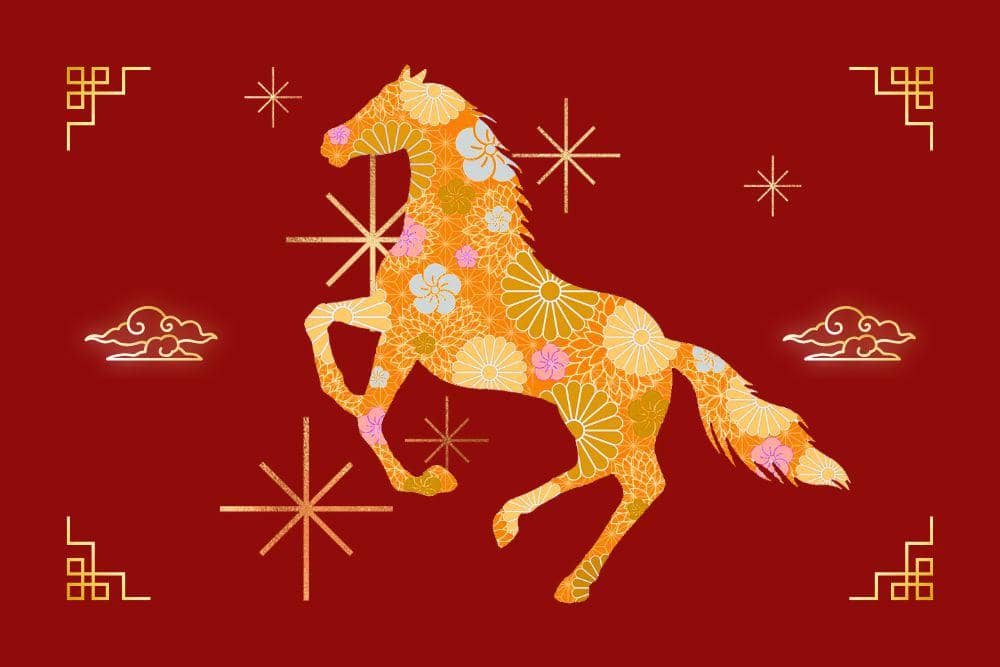 Ilustrasi shio Kuda.