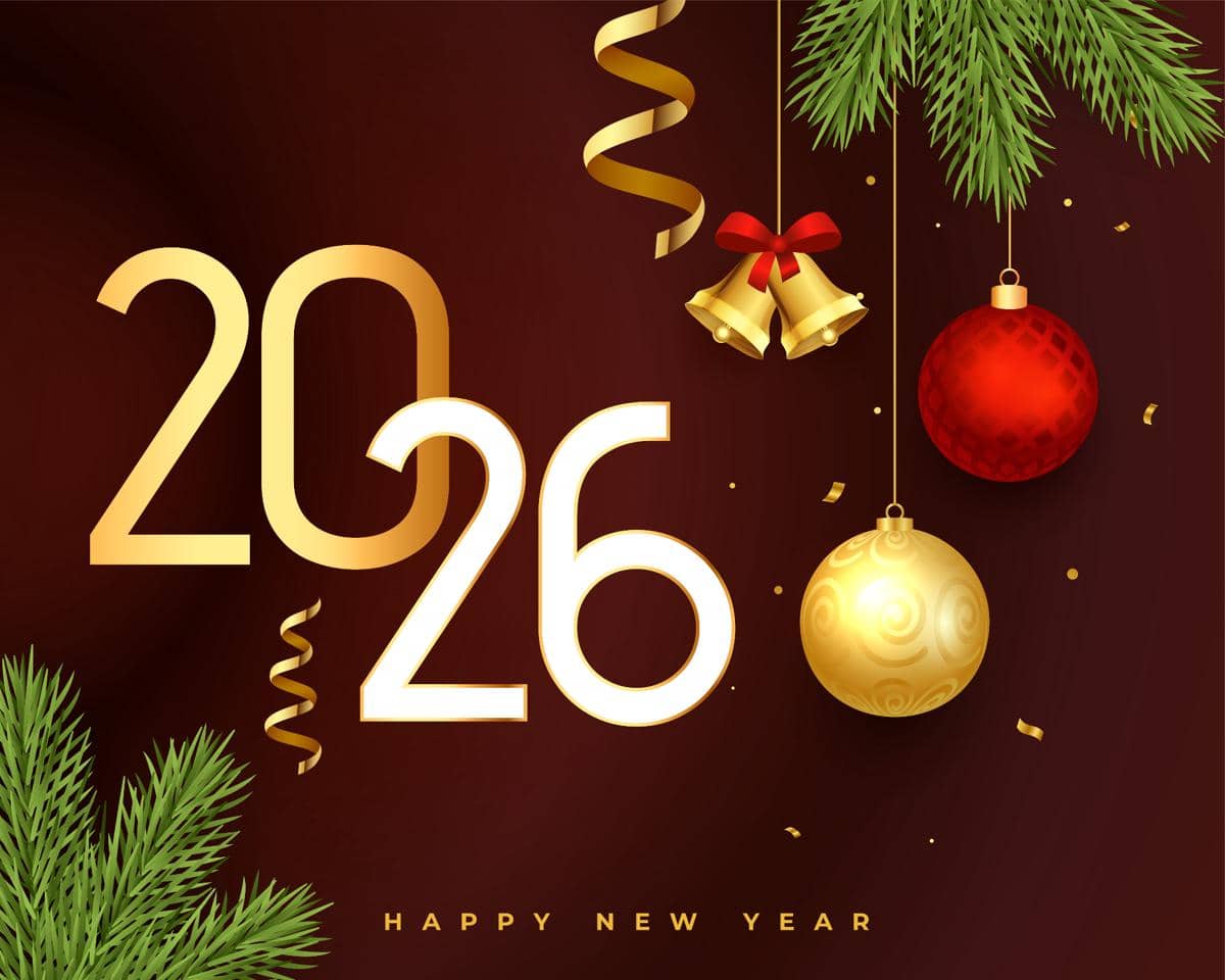 gambar ucapan natal 2025 dan tahun baru 2026