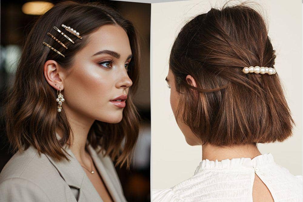 ide styling rambut pendek dengan aksesori