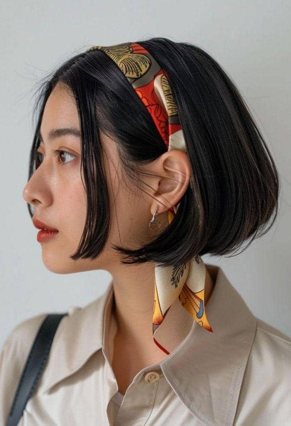 ide styling rambut pendek dengan aksesori