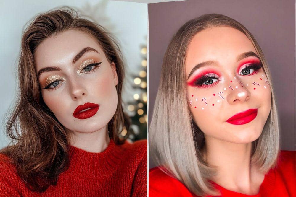 inspirasi eye makeup nuansa natal